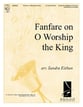 Fanfare on O Worship the King Handbell sheet music cover